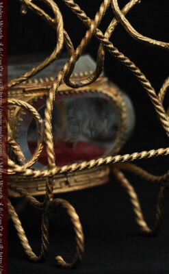 鏡とジュエリーケース付き懐中時計スタンド-S0828-14