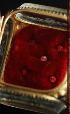 鏡とジュエリーケース付き懐中時計スタンド-S0828-16