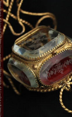 鏡とジュエリーケース付き懐中時計スタンド-S0828-3