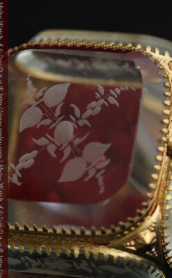 鏡とジュエリーケース付き懐中時計スタンド-S0828-4