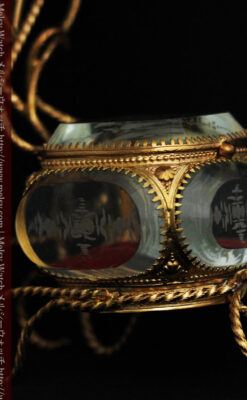 鏡とジュエリーケース付き懐中時計スタンド-S0828-5