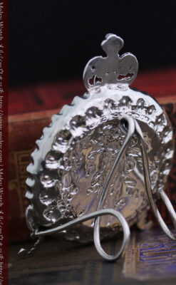 女神のアンティーク銀無垢懐中時計スタンド-S0840-11