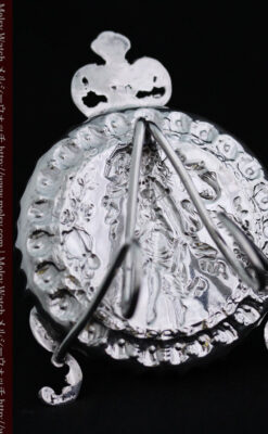 女神のアンティーク銀無垢懐中時計スタンド-S0840-12