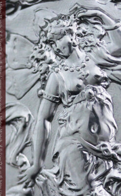 女神のアンティーク銀無垢懐中時計スタンド-S0840-3