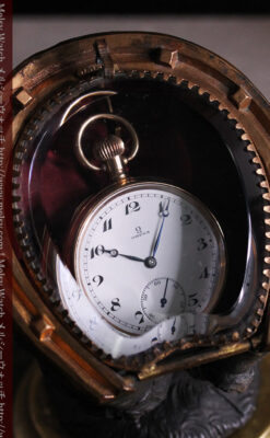 蹄鉄と馬の足を模った懐中時計用アンティークスタンド-S0841-20