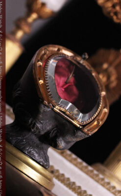 蹄鉄と馬の足を模った懐中時計用アンティークスタンド-S0841-4