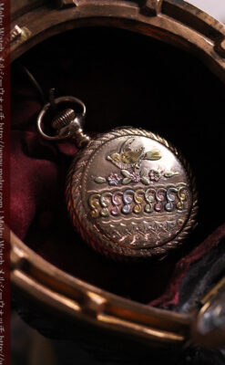 蹄鉄と馬の足を模った懐中時計用アンティークスタンド-S0841-9