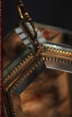 五角形の扉を持つアンティーク懐中時計収納スタンド-S0842-10