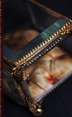 五角形の扉を持つアンティーク懐中時計収納スタンド-S0842-14