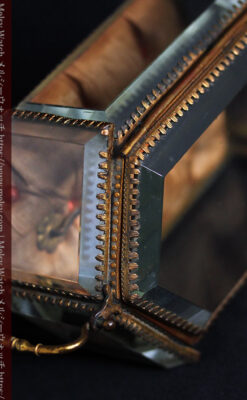 五角形の扉を持つアンティーク懐中時計収納スタンド-S0842-15