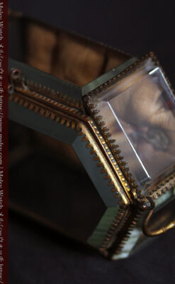 五角形の扉を持つアンティーク懐中時計収納スタンド-S0842-16