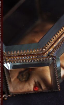 五角形の扉を持つアンティーク懐中時計収納スタンド-S0842-9