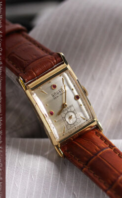 グリュエンのルビー入りアンティーク腕時計-W1099-1