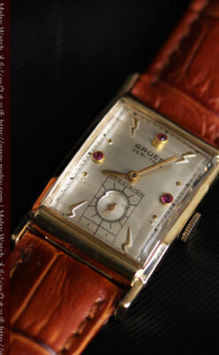 グリュエンのルビー入りアンティーク腕時計-W1099-10