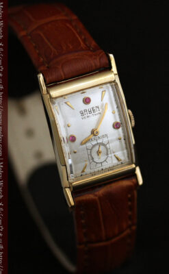 グリュエンのルビー入りアンティーク腕時計-W1099-11