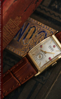 グリュエンのルビー入りアンティーク腕時計-W1099-5