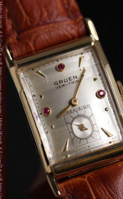 グリュエンのルビー入りアンティーク腕時計-W1099-8