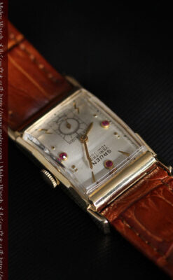 グリュエンのルビー入りアンティーク腕時計-W1099-9