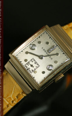 ロンジンのダイヤモンド入り金無垢アンティーク腕時計-W1130-10