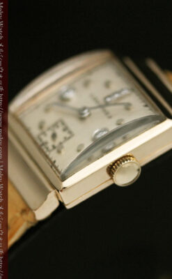 ロンジンのダイヤモンド入り金無垢アンティーク腕時計-W1130-11