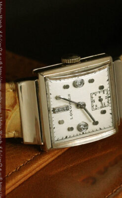 ロンジンのダイヤモンド入り金無垢アンティーク腕時計-W1130-5