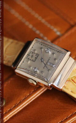 ロンジンのダイヤモンド入り金無垢アンティーク腕時計-W1130-6