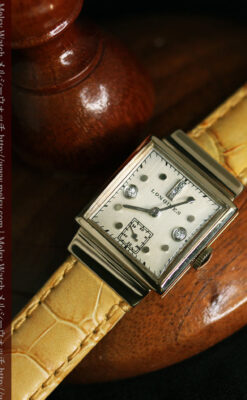 ロンジンのダイヤモンド入り金無垢アンティーク腕時計-W1130-7