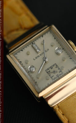 ロンジンのダイヤモンド入り金無垢アンティーク腕時計-W1130-9