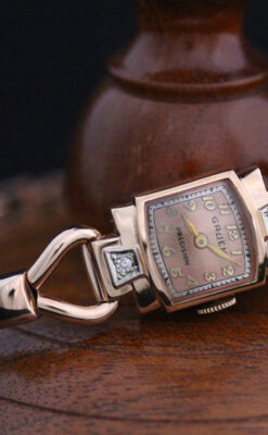 グリュエンの女性用アンティーク腕時計-W1396-5