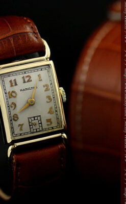 ハミルトン1941年製の縦長のアンティーク腕時計-W1082-10