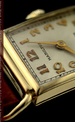 ハミルトン1941年製の縦長のアンティーク腕時計-W1082-2