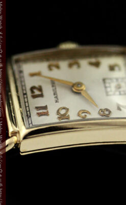 ハミルトン1941年製の縦長のアンティーク腕時計-W1082-7