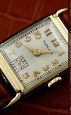 ハミルトン1941年製の縦長のアンティーク腕時計-W1082-8