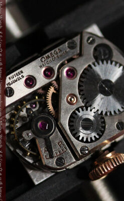 オメガ 金無垢ローズゴールドの女性用アンティーク腕時計 【1946年製】箱付き-W1186-17