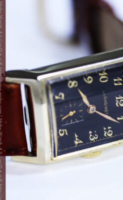 1930s LONGINES vintage ロンジン　ヴィンテージウォッチ ロンジンアンティーク腕時計 角多面ブラック 【1949年製】