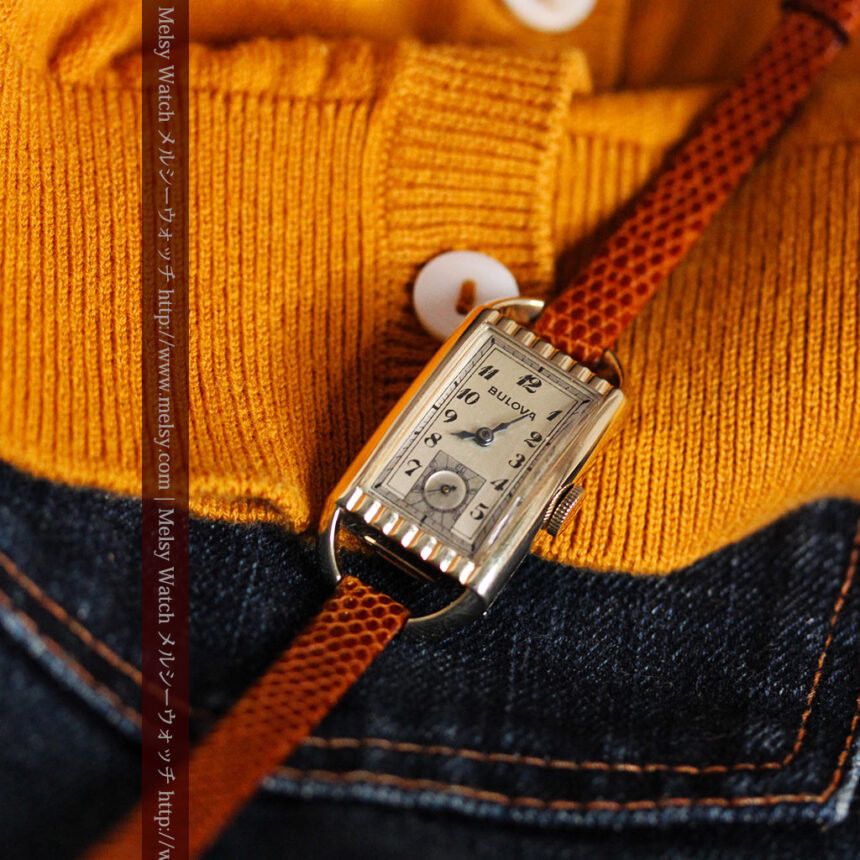 ブローバ女性用の1939年製アンティーク腕時計-W1445-1