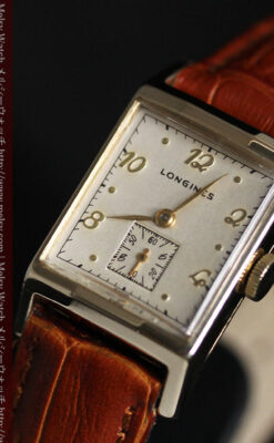 ロンジン1950年製の長方形のアンティーク腕時計-W1446-10