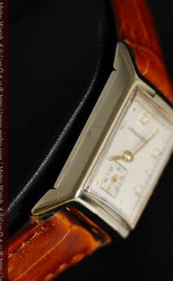 ロンジン1950年製の長方形のアンティーク腕時計-W1446-13