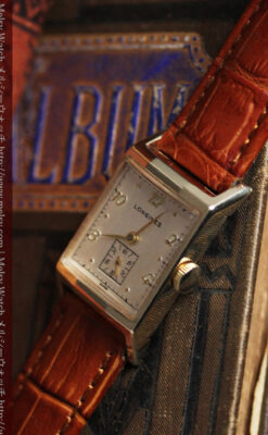 ロンジン1950年製の長方形のアンティーク腕時計-W1446-5