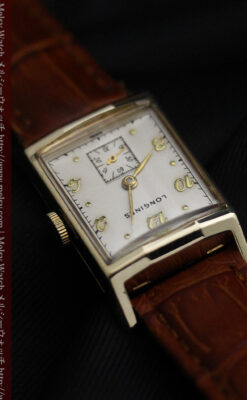 ロンジン1950年製の長方形のアンティーク腕時計-W1446-8