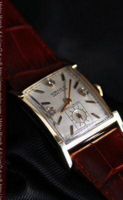 グリュエンの1945年頃のダイヤモンド装飾が綺麗なアンティーク腕時計-W1448-11