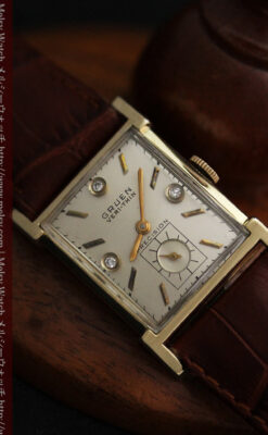 グリュエンの1945年頃のダイヤモンド装飾が綺麗なアンティーク腕時計-W1448-13