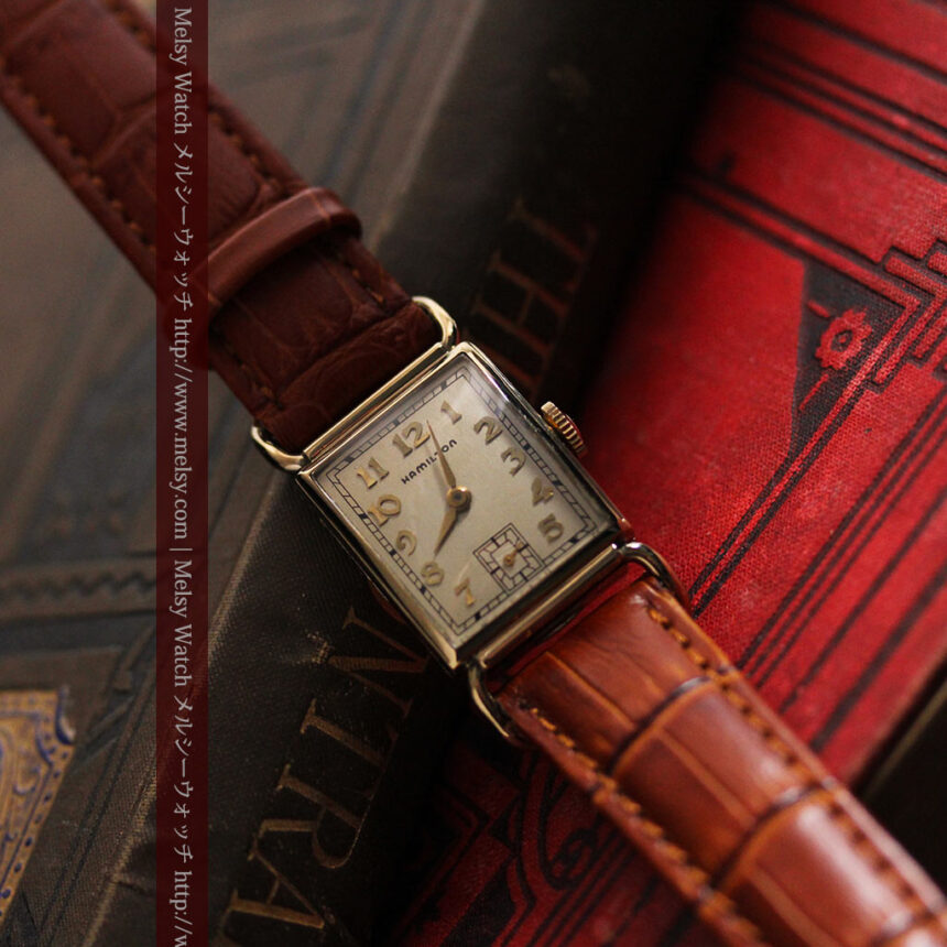 ハミルトンの縦長のアンティーク腕時計-W1449-1