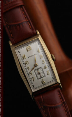 ロンジンの縦長のアンティーク腕時計-W1453-10