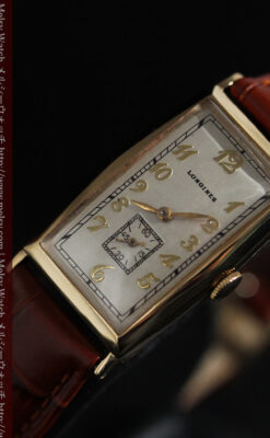 ロンジンの縦長のアンティーク腕時計-W1453-12