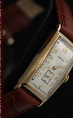 ロンジンの縦長のアンティーク腕時計-W1453-13