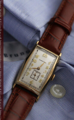 ロンジンの縦長のアンティーク腕時計-W1453-5