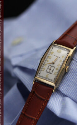 ロンジンの縦長のアンティーク腕時計-W1453-6