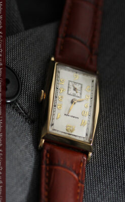 ロンジンの縦長のアンティーク腕時計-W1453-9