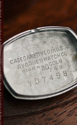 グリュエンの婦人物金無垢腕時計-W1454-12